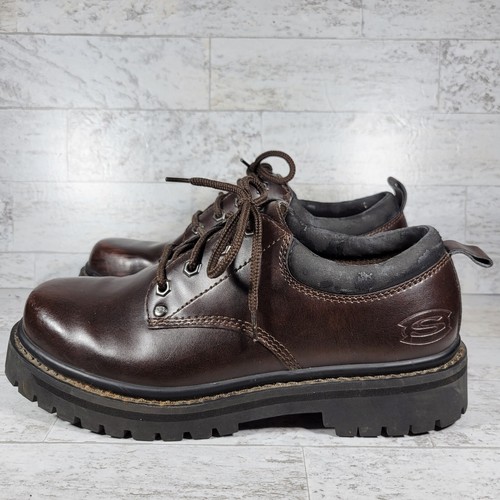 Skechers Brown Leather Casual Oxford 