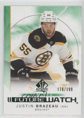 2024 SP Authentic Future Watch Limited Green /199 Justin Brazeau Rookie RC 1e7g