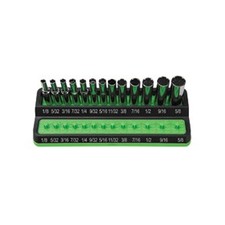 1/4" Peg Socket Holder, sae, green PSH25S-GRN MECHANIC'S TIME SAVERS Metal Green