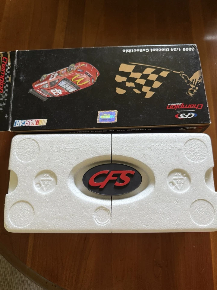 Reed Sorenson 43 McDonald's 2009 autografiado 1/24 campeón del CFS Nascar raro Foto 4 de 4