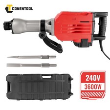 Stemmhammer 3600W Elektro Abbruchhammer 65J Spitzmeißel Flachmeißel & Koffer DHL