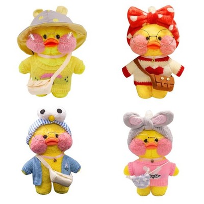 Anime Cute Yellow Duck Costume Plush Toy Cartoon Soft Stuffed Duck Dolls Mascot