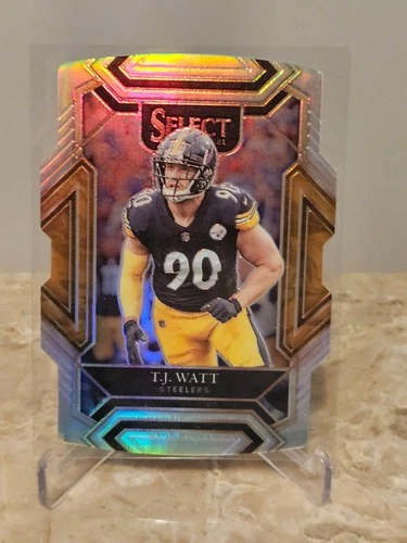2021 Panini Select - Club Level T.J. Watt #229 Silver Prizm Die-Cut
