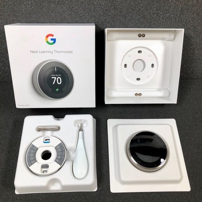 Google Nest 3rd Gen Smart Learning Thermostat Stainless Steel