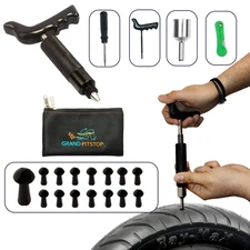 GRAND PITSTOP 20 Pcs Tubeless Tire Puncture Repair Kit with Mushroom Plug for...