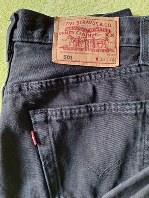 Herren Vintage Levis Big E Premium Jeans 501 90`s Schwarz Black men W 30 L 30