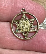 Colgante Vintage Danecraft Jewish Estrella de David 12KT Oro Relleno Dije #D17