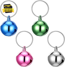 4 Pcs Cat Bells for Collar, Small Pet Bells for Dog Collars Charm Pendant, Anti-