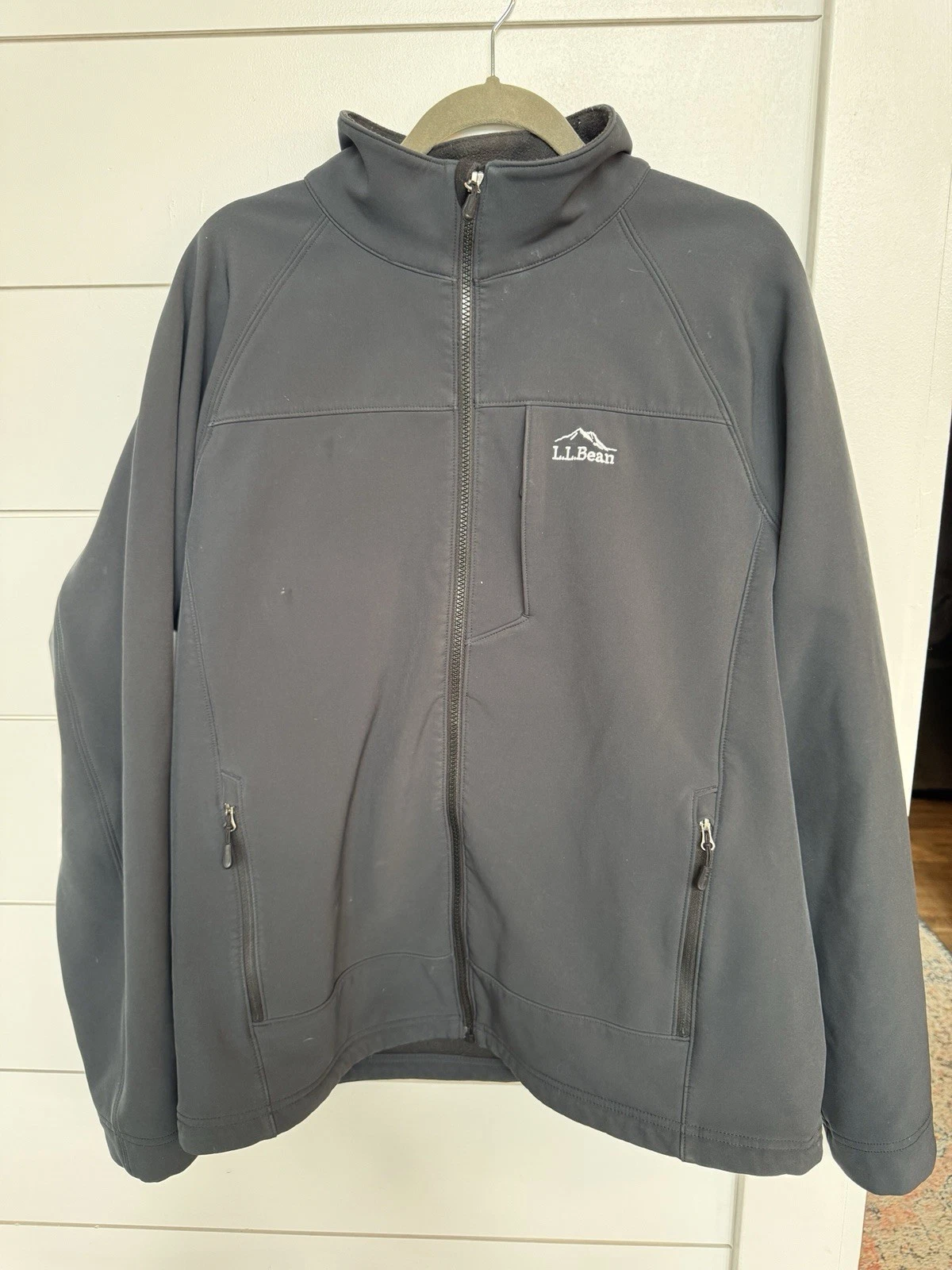 L.L. Bean Men's Alloy Gray Windproof Softshell Jacket Size Large