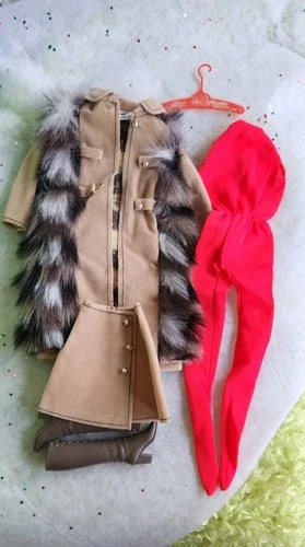 Vintage 1972 Barbie SUEDE & FUR #3491 Complete Beautiful Jumpsuit Set VGUC