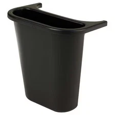 Rubbermaid Commercial Fg295073bla 1.1875 Gal Rectangular Recycling Bin, Open