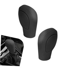 Car Gear Shift Knob Cover, Flexible Silicone Gear Shift Cover, 2 PCS Black