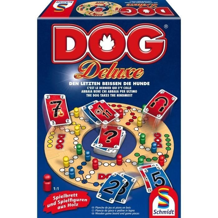 DOG Deluxe Schmidt Spiele le jeu de plateau en bois idéal pour vos vacances