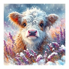 Cow Diamond Art Kits for Adults - Round Diamond Dots Painting Kit, 5D Full Drill