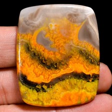 86.95 Cts Natural Bumble Bee Jasper Cushion Cabochon Gemstone 33x41x5 mm TP197