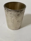 Vintage Reed & Barton Sterling Silver & Glass Lined Shot Glass X77 Monogrammed E