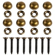 8Pcs Brass Decorative Screws with Caps, Mirror Caps... 