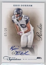 2011 Panini Prime Signatures Rookie Platinum 7/25 Kris Durham #200 Auto 0f6