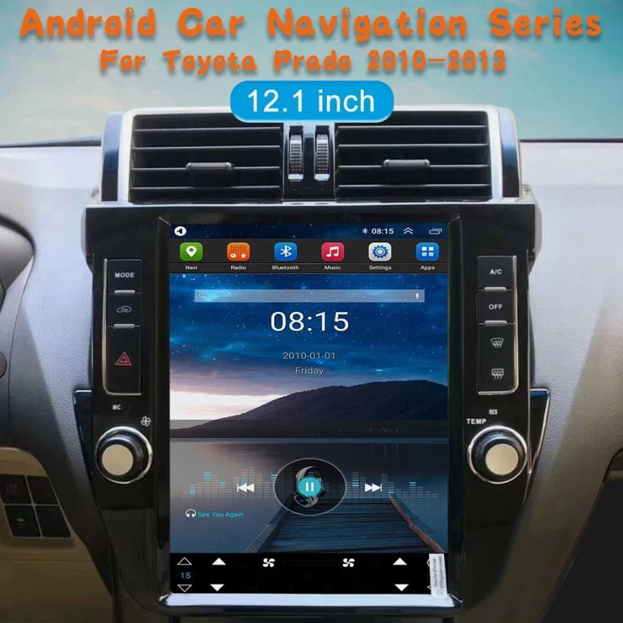 Car Stereo 12.1"GPS Navigation Bluetooth WiFi DSP SWC for 2010-2013 Toyota Prado - Image 4 of 4