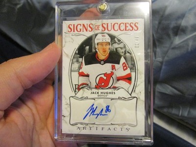 2025-2026 UPPER DECK ARTIFACTS HOCKEY JACK HUGHES AUTO #2/49- SOS-JH - READ