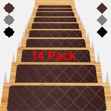 Stair Treads for Wooden Steps 14pcs, 8x30in Carpet Stairs Runner Indoor Non-Slip