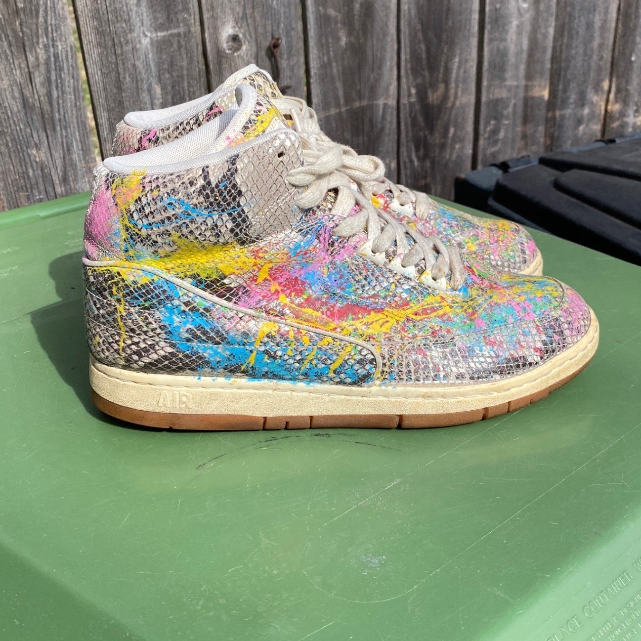Nike Air Python PRM Snakeskin Paint Splatter Mens… - image 3