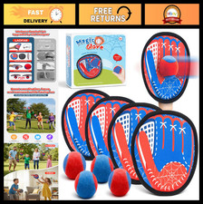 Toss and Catch Ball Game Set - Toddler Baseball Glove for Beach  Yard Fun, Kids