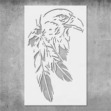 Eagle Feather Tribal Stencil Template for Wall Art & DIY Crafts - StencilAir