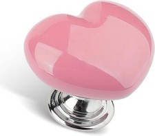 Push Start Button Cover, Pink Heart-Shaped Push to Start Button Co Color: Pink
