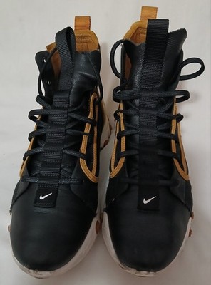 Nike React Ianga THE10TH 2019 Men Shoes Size 8.5 High Top Black Gold AV5555-001