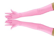 Ensnovo Adult Over Elbow 20.1" Stretch Long Spandex Opera Gloves Large Pink