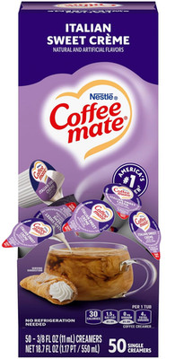 Coffee-Mate 84652 Liquid Coffee Creamer, Italian Sweet Creme, 0.375 Oz Cups (Box