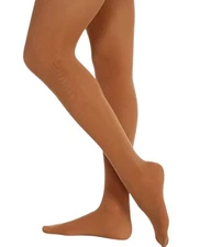 Women's Shimmery Footed Tight 3X Toast