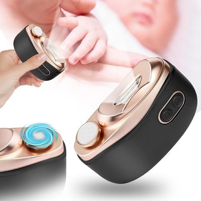 3 in1 Automatic Electric Toe Nail Clippers Trimmer LED Light & Nail Clip Black