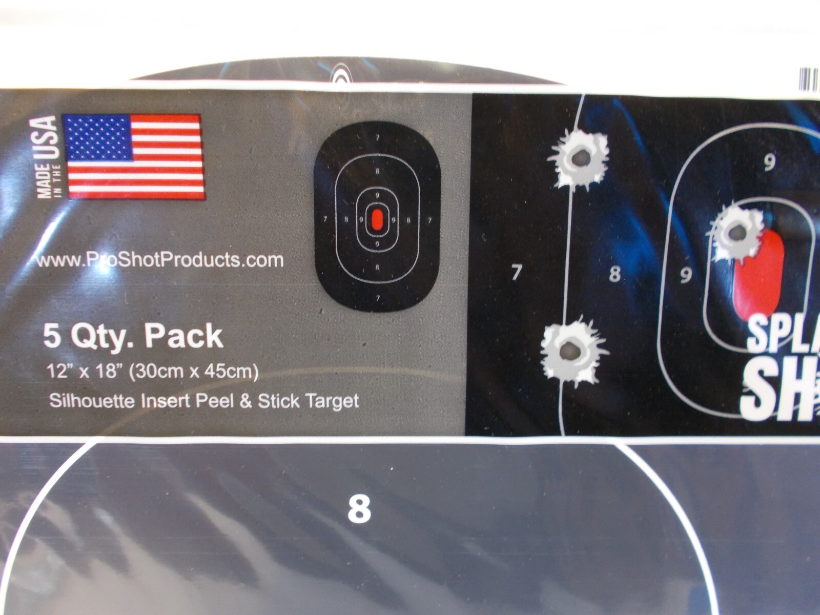 Pro-Shot Silhouette SplatterShot Target Peel & Stick 12" x 18" 5 Pack SILHIN5PK