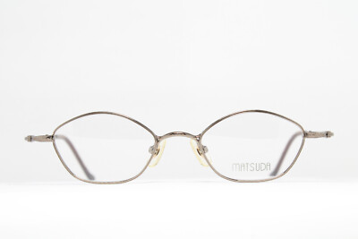 MATSUDA 10138 LBR 45 Original Vintage Eyeglasses Frame Small Lenses Light-Brown
