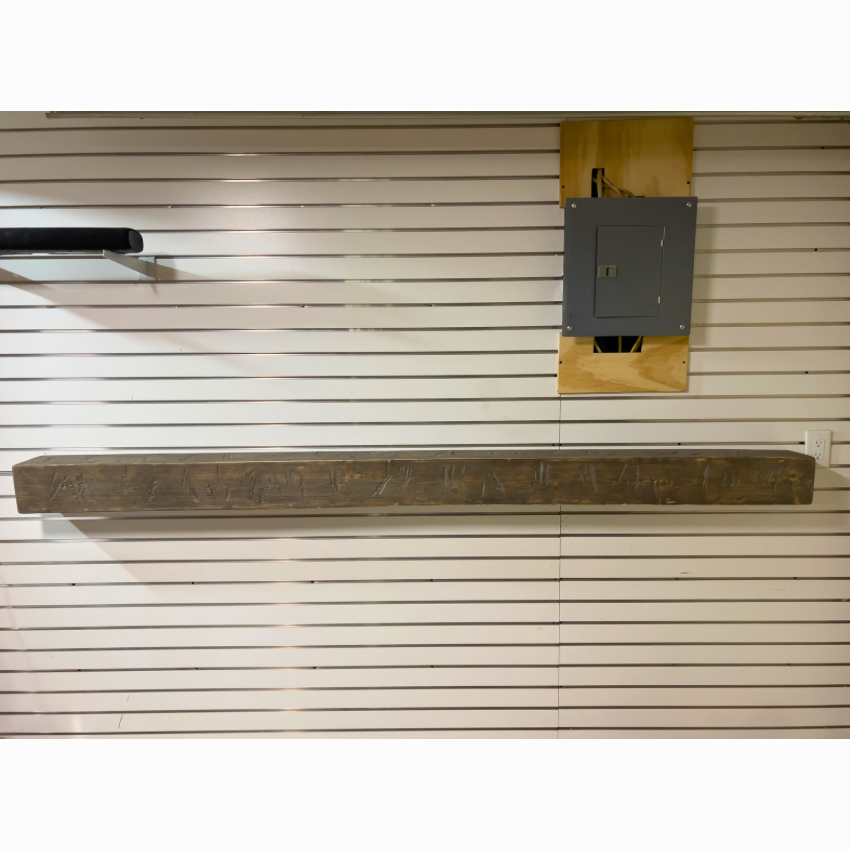 Handmade Wood Fireplace Mantel Faux Box Beam 60” eBay