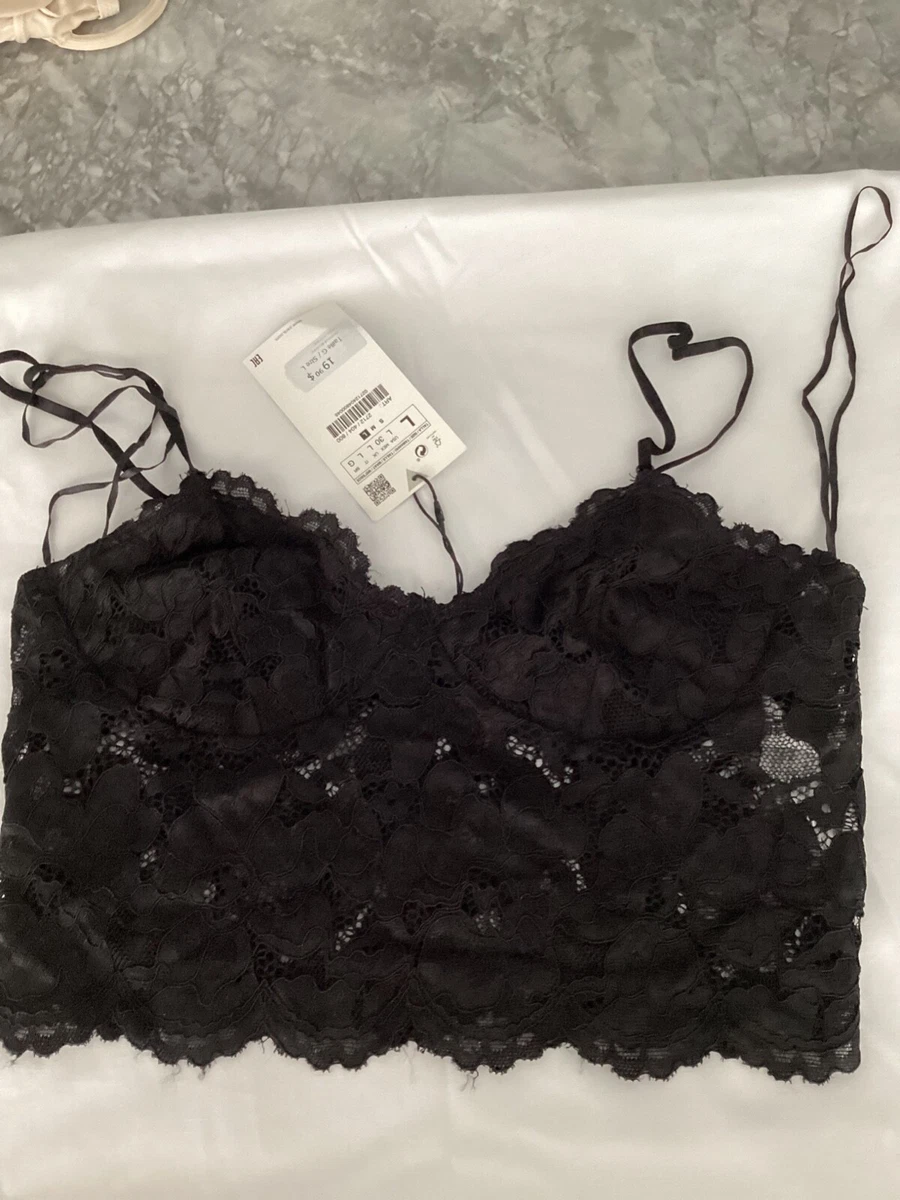 Zara ladies bralette- lace, lightly padded size L