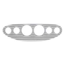 Classic Finned Aluminum 6-gauge Dash Panel 3-38 2-116 Dia Holes