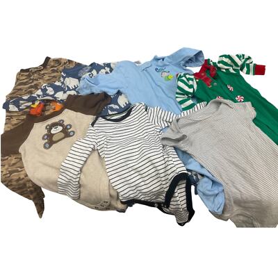 Baby Boys 6-9 Months Garanimals Carters One Piece Long Short Sleeve Tops  PJs