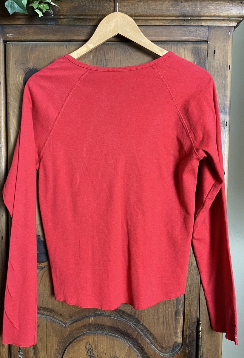 Polo Jeans Co Ralph Lauren Women's Size Large Long Sleeved Red