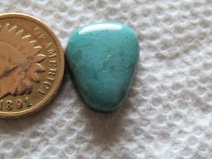 Campitos Turquoise Cabochon 7.4 carat Iron Pyrite Blue cab
