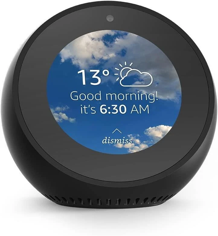 Amazon Echo Spot | Black | Alexa Enabled Smart Speaker