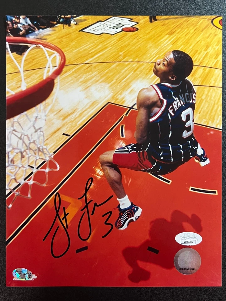 Steve Francis Signed 8x10 Photo JSA w/COA #3 NBA Houston Rockets 2000 NBA ROY! - Image 2 of 4