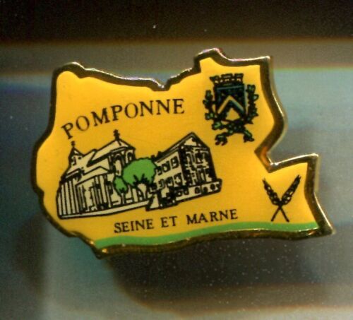 RARE PIN'S PINS.. CHURCH RELIGION CHURCH POMPONNE COAT OF ARMS CARD 77 ~CV - Picture 1 of 1