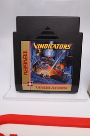 NES Nintendo Game VINDICATORS - In Custom BitBox Display Box! Tengen Black Cart!