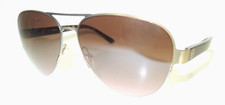 TORY BURCH TY6048 313913 GOLD AVIATOR STYLE SUNGLASSES  135 59-14 BROWN LENS