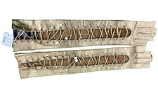 Gucci Gloves Leather Golden Frisco Lace Up Fingerless Women's Size 7.5 NWT