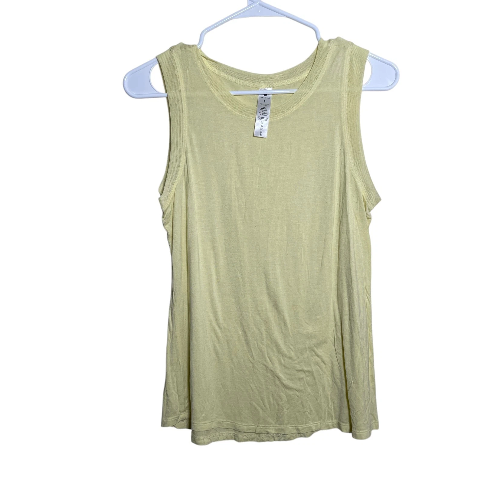 yogalicious crew neck solid athletic tee tank-top