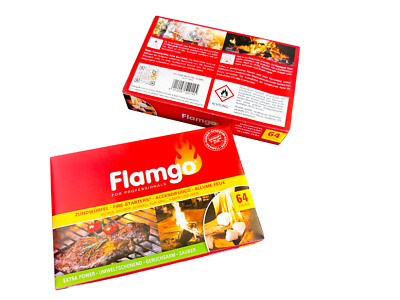 128 Stk/2 Packungen Kamin-/Ofenanzünder Kohleanzünder Zündwürfel